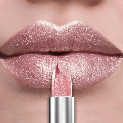 “21-Color Metallic Lipstick – Bold, Glittery, Long-Lasting Pearlescent Matte Lip Tint”