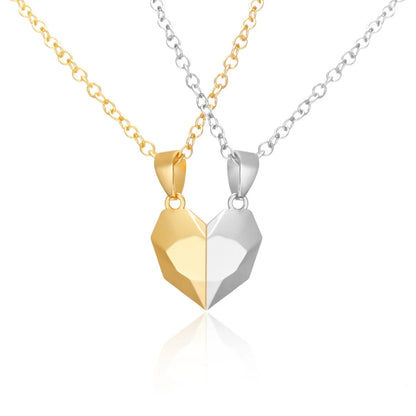 “2Pcs Magnetic Heart Necklace - Couples’ Jewelry for Valentine’s & Weddings.”