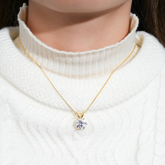 "GRA Certified 0.5-5ct Moissanite Pendant, 925 Sterling Silver Necklace, Elegant Gift for Women."