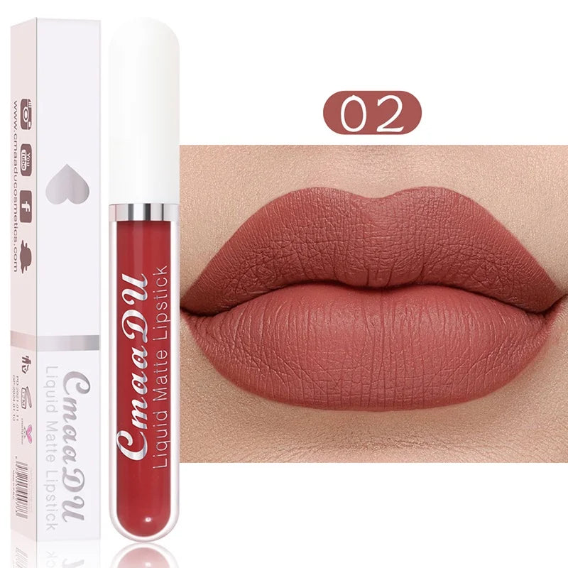 “Sexy Long-Lasting Velvet Matte Lip Gloss – Waterproof, Non-Stick, Liquid Lipstick for Women”