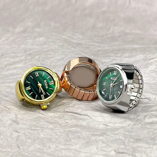 “Hot Selling Finger Watch Ring - Creative Alloy Quartz Watch for Men & Women.”