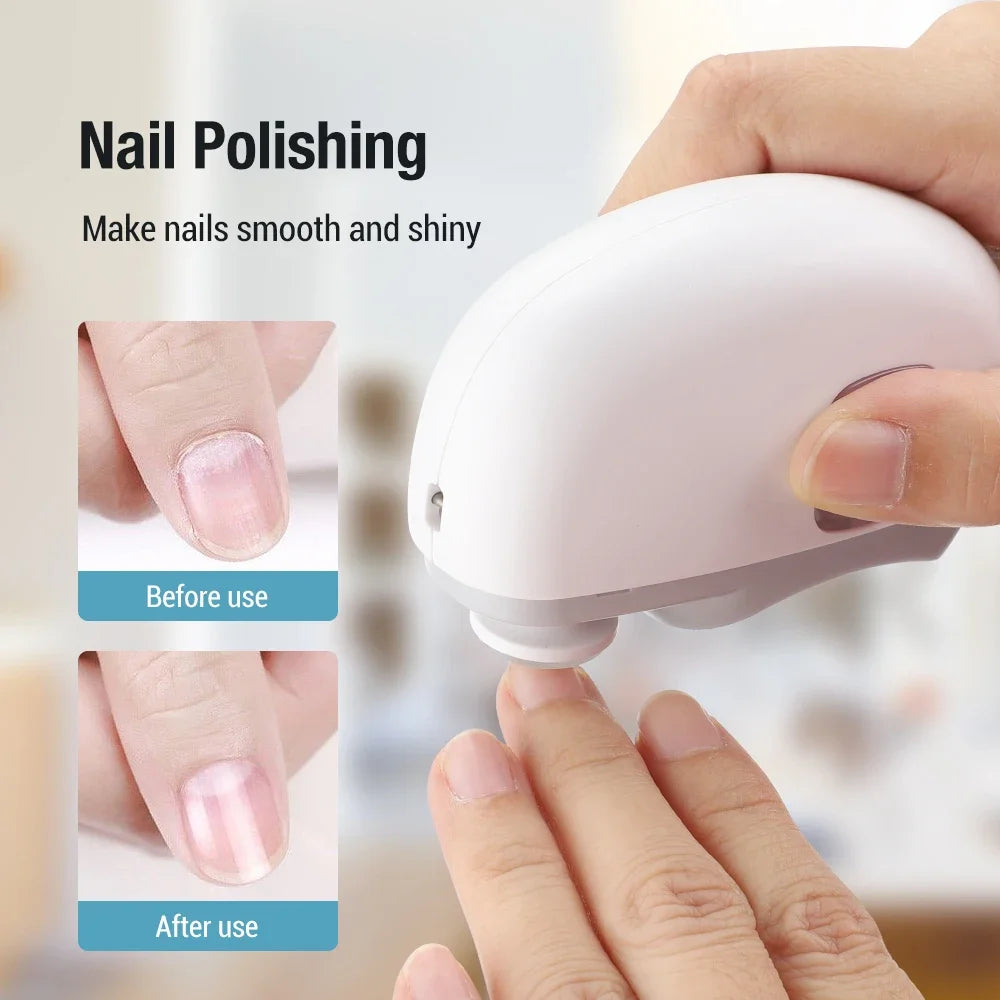 “Rechargeable electric nail clipper with grinding, polishing, light—automatic trimmer.”