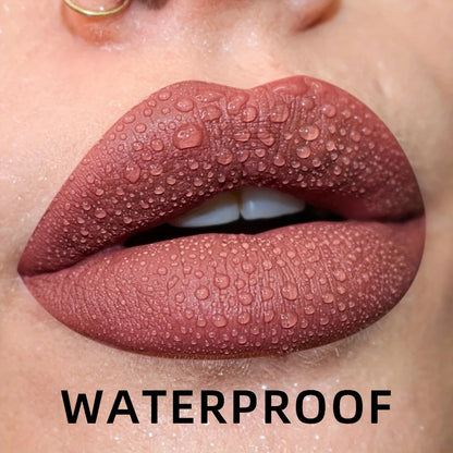 “19-Color Matte Velvet Lip Gloss – Waterproof Liquid Lipstick, Nude to Black Shades”