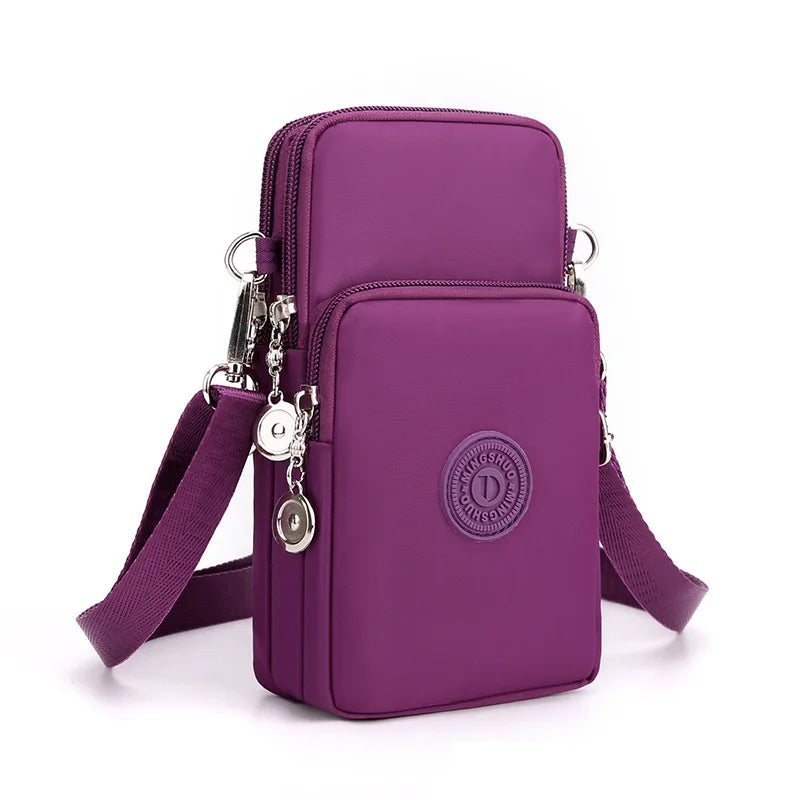 “New women’s nylon phone bag, coin purse, small crossbody, travel wallet.”