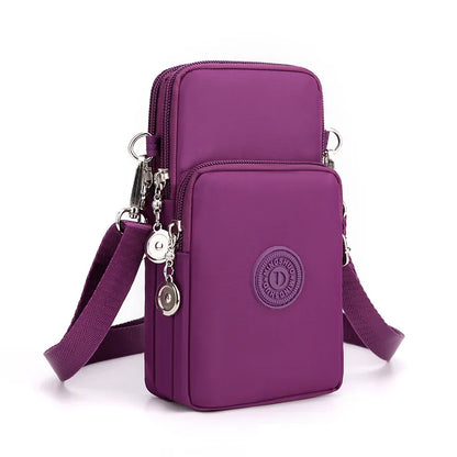 “New women’s nylon phone bag, coin purse, small crossbody, travel wallet.”