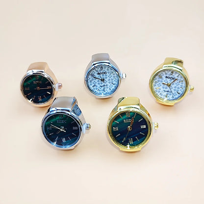 “Hot Selling Finger Watch Ring - Creative Alloy Quartz Watch for Men & Women.”