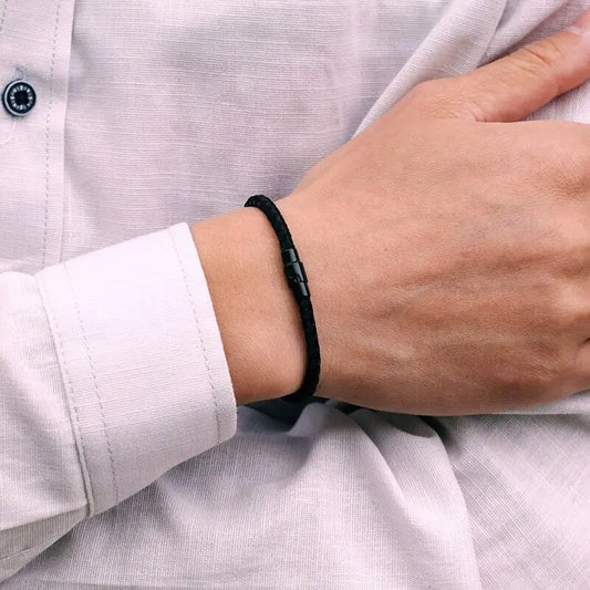 “Grade A Keel Rope Bracelet - Lucky Red Thread Magnetic Bracelet for Couples, Wealth & Prosperity.”