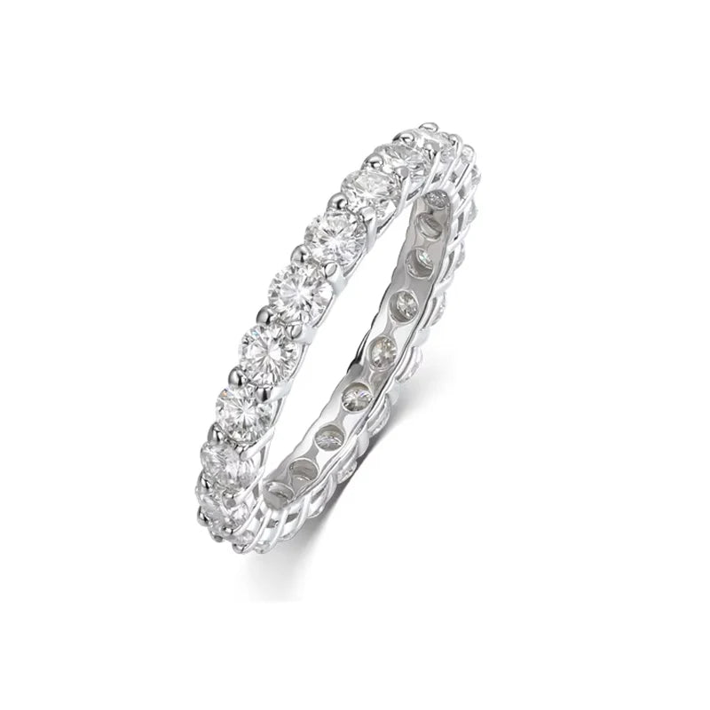 “Rose Gold Color Moissanite Rings 3-5mm Women Wedding 925 Sterling Silver Jewelry.”