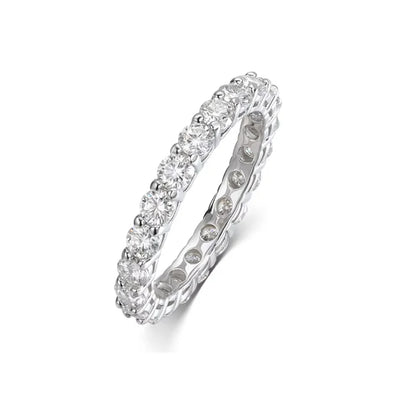 “Rose Gold Color Moissanite Rings 3-5mm Women Wedding 925 Sterling Silver Jewelry.”