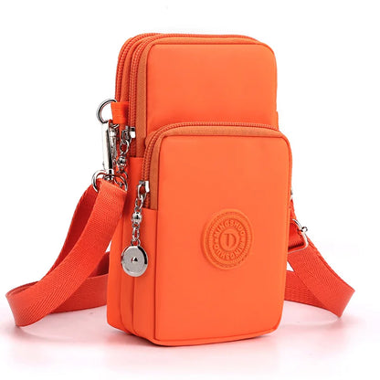 “New women’s nylon phone bag, coin purse, small crossbody, travel wallet.”