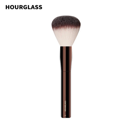 “Soft round head makeup brush, natural fibers, modern design, for daily use.”