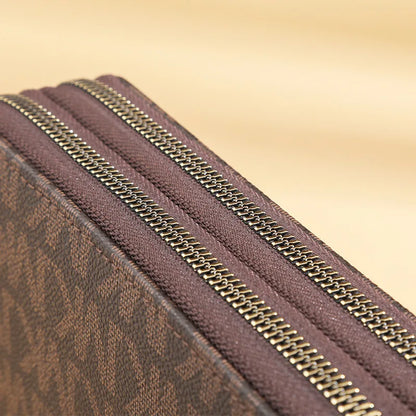 “Long Wallets for Women, Double Zipper Purse, Wristlet Wallet, Phone Holder”