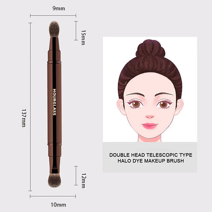“Hourglass No.27 Retractable Double Head Fiber Eyeshadow Smudge Face Makeup Brush”