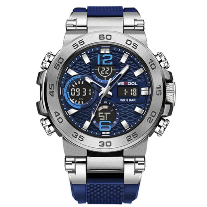 “Dual Display Digital Waterproof Alarm Clock Luminous Watch For Men Stylish.”