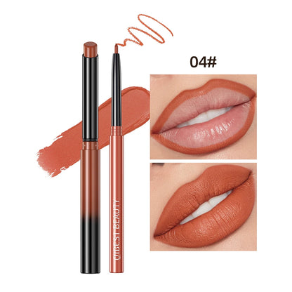 “QIBEST 2pcs Lipstick & Lipliner Pen Set – Matte Velvet Lip Liner, Long-Lasting Sexy Red Lipstick”
