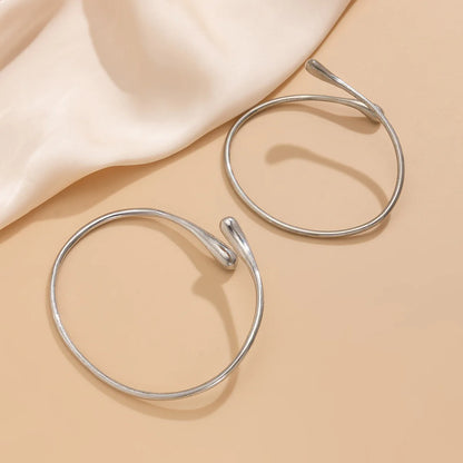 “FTCY Vintage Simple Upper Arm Bracelet – Geometric Water Drop Shape, Adjustable Bangle for Women”