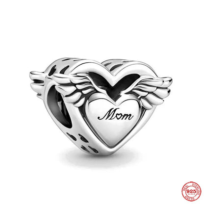 “925 Silver Family Charm Pendant - Sparkling Boy/Girl Bead for Pandora Bracelet.”