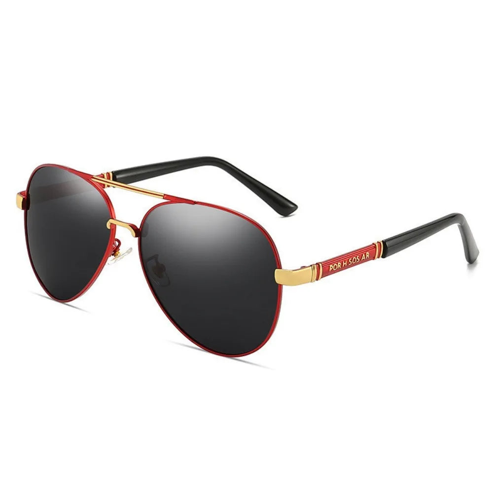 “Polarized aviator sunglasses, lightweight frame, UV400 protection, perfect for fishing and sun.”