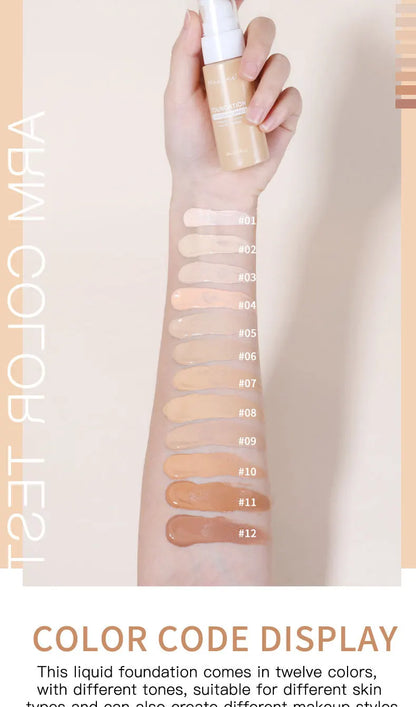 “Liquid Foundation – Effective Concealer, Waterproof, Sweat-Resistant for Professional Makeup”