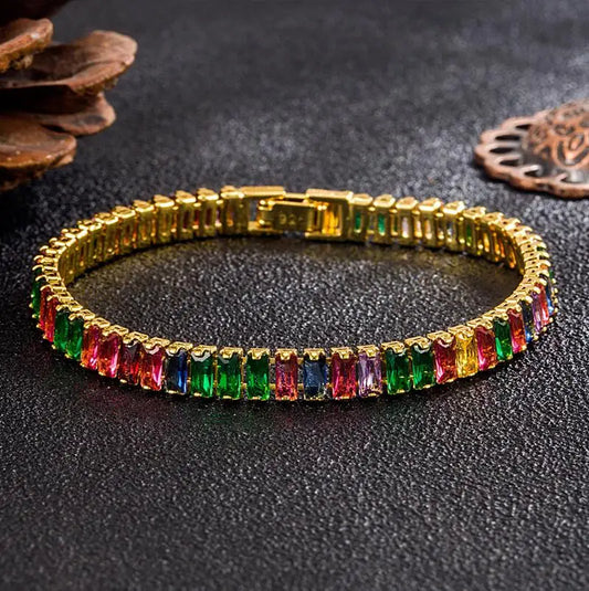“3-5mm Real Moissanite Bracelet, Sparkling S925 Sterling Silver, Luxury Wedding Jewelry.”