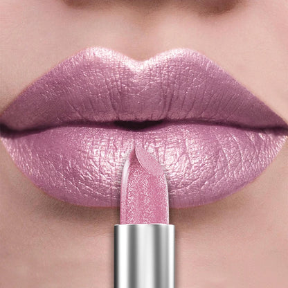 “21-Color Metallic Lipstick – Bold, Glittery, Long-Lasting Pearlescent Matte Lip Tint”