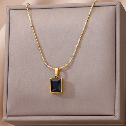 “316L Stainless Steel Heart Necklace - Multilayer Gold Goth Jewelry.”