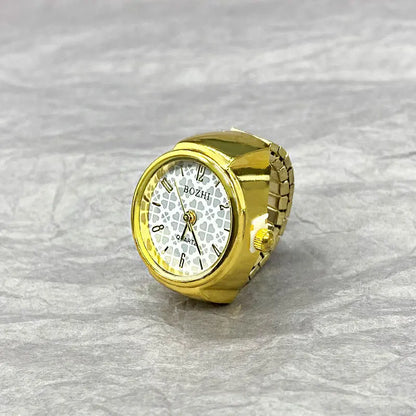 “Hot Selling Finger Watch Ring - Creative Alloy Quartz Watch for Men & Women.”