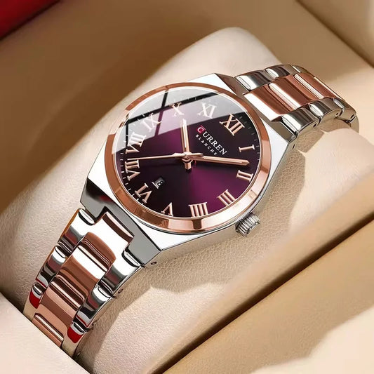 “Luxury Fashion Women’s Watch, Waterproof Quartz, Stainless Steel Elegant Timepiece.”