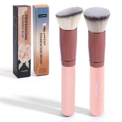“2-piece foundation brush set: soft bristles for liquid makeup.”