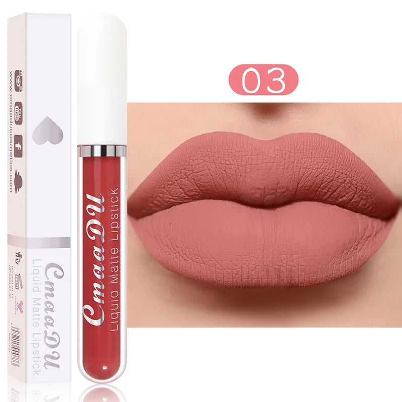 “Sexy Long-Lasting Velvet Matte Lip Gloss – Waterproof, Non-Stick, Liquid Lipstick for Women”