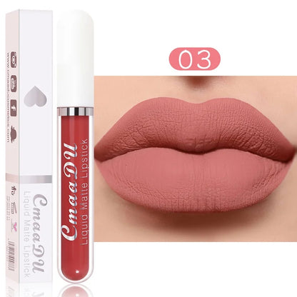 “Sexy Long-Lasting Velvet Matte Lip Gloss – Waterproof, Non-Stick, Liquid Lipstick for Women”