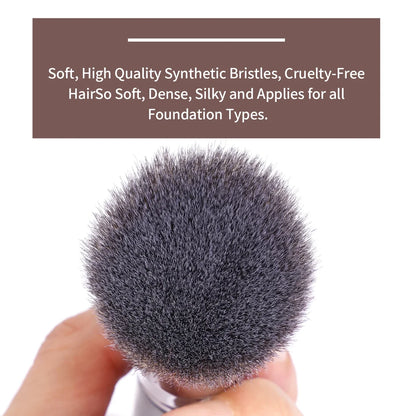 “2-piece foundation brush set: soft bristles for liquid makeup.”