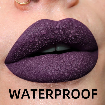 “19-Color Matte Velvet Lip Gloss – Waterproof Liquid Lipstick, Nude to Black Shades”