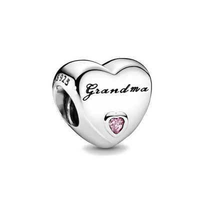 “925 Silver Family Charm Pendant - Sparkling Boy/Girl Bead for Pandora Bracelet.”