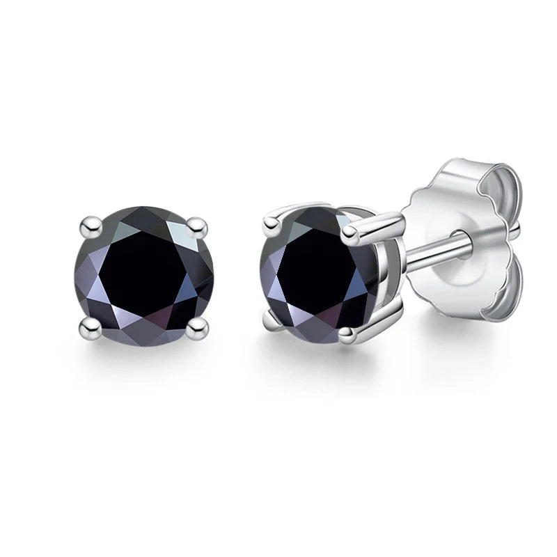 “0.1-3CT moissanite stud earrings, 925 silver, platinum plated, GRA certified wedding jewelry.”