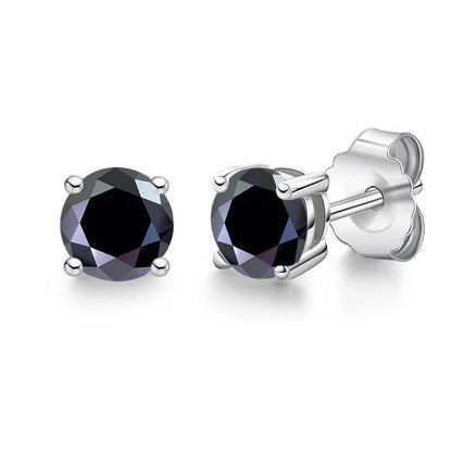 “0.1-3CT moissanite stud earrings, 925 silver, platinum plated, GRA certified wedding jewelry.”