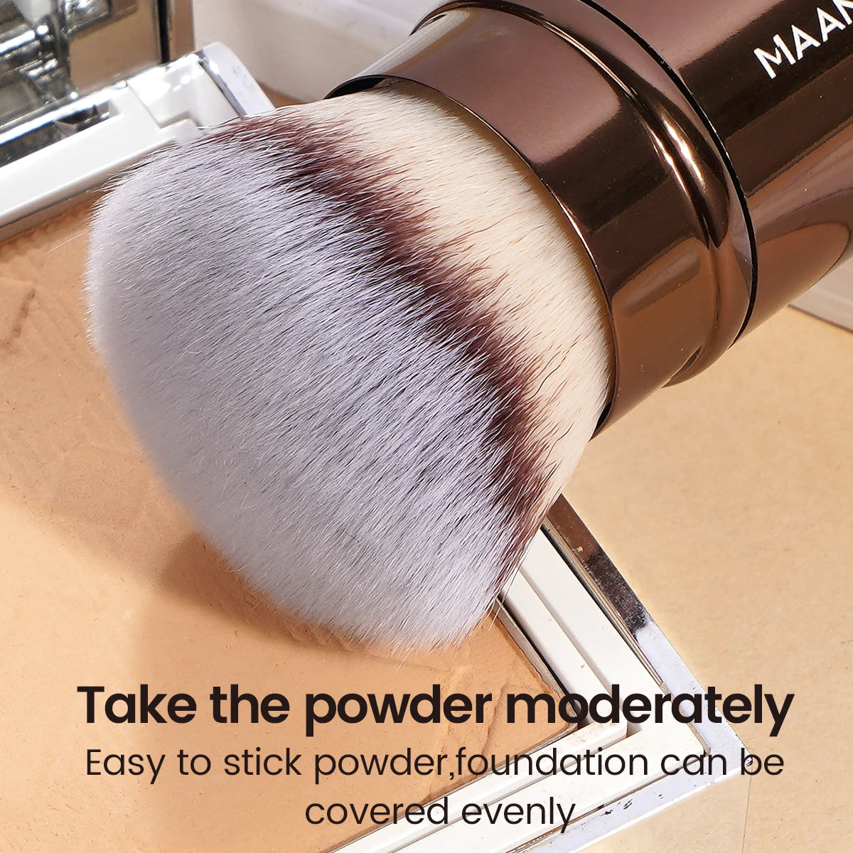 “Retractable Kabuki Blush Brush Soft Fluffy Powder Contour Makeup Portable Tool.”