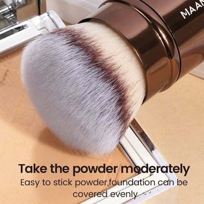 “Retractable Kabuki Blush Brush Soft Fluffy Powder Contour Makeup Portable Tool.”
