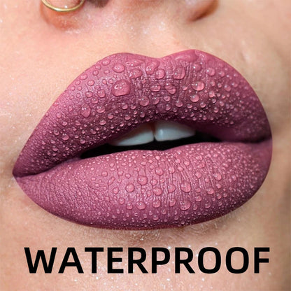 “19-Color Matte Velvet Lip Gloss – Waterproof Liquid Lipstick, Nude to Black Shades”