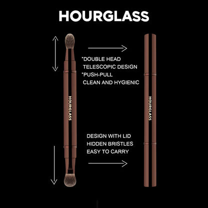 “Hourglass No.27 Retractable Double Head Fiber Eyeshadow Smudge Face Makeup Brush”