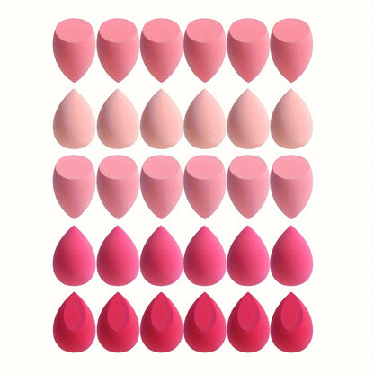 “7/18-piece makeup sponge set, dual-use for liquid and powder application.”