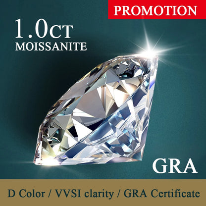 “Certified lab-grown moissanite gemstones, pass diamond tester, ideal for fine jewelry.”