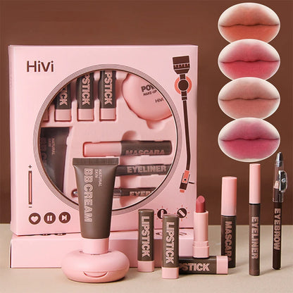“Makeup gift box: powder, glue, lipstick—perfect Valentine’s gift.”