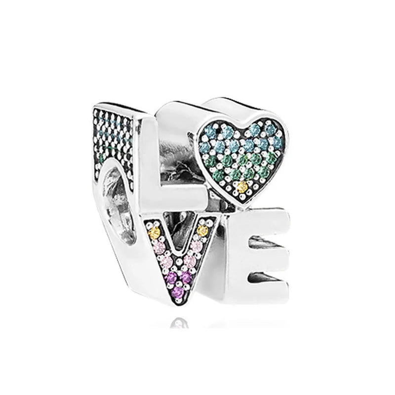 “925 Silver Family Charm Pendant - Sparkling Boy/Girl Bead for Pandora Bracelet.”