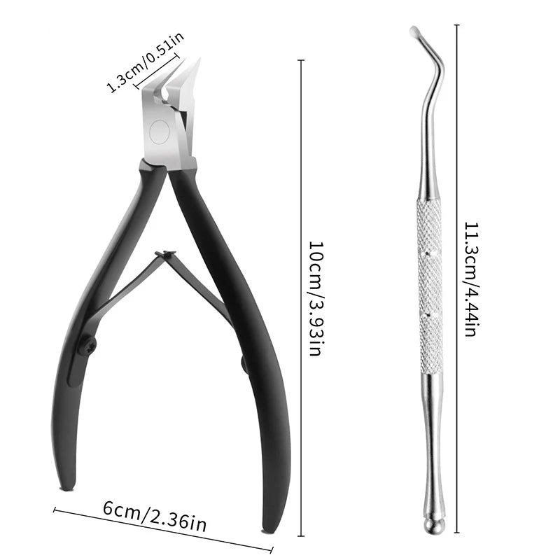 “Professional stainless steel toenail clipper for ingrown and thick nails.”