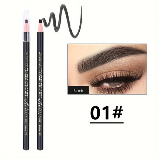 “Pull-line eyebrow pencil: no sharpening, natural color, sweat-proof, smudge-proof.”