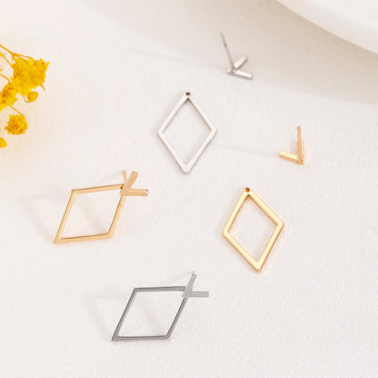 “Retro Geometric Square Triangle Stud Earrings for Women - Fashion Jewelry.”