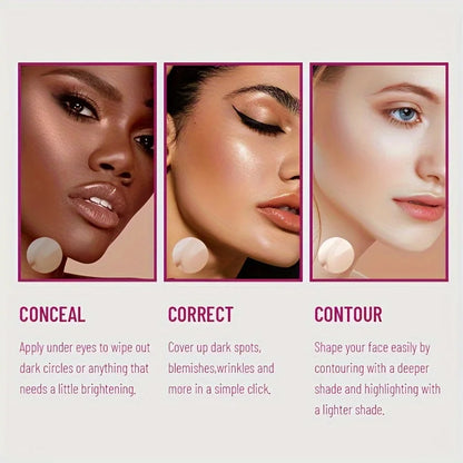 “Sponge Head Concealer – Covers Dark Circles, Freckles & Acne, Long-Lasting & Moisturizing”