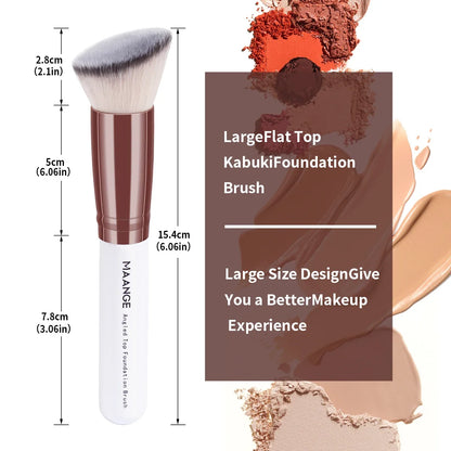 “2-piece foundation brush set: soft bristles for liquid makeup.”