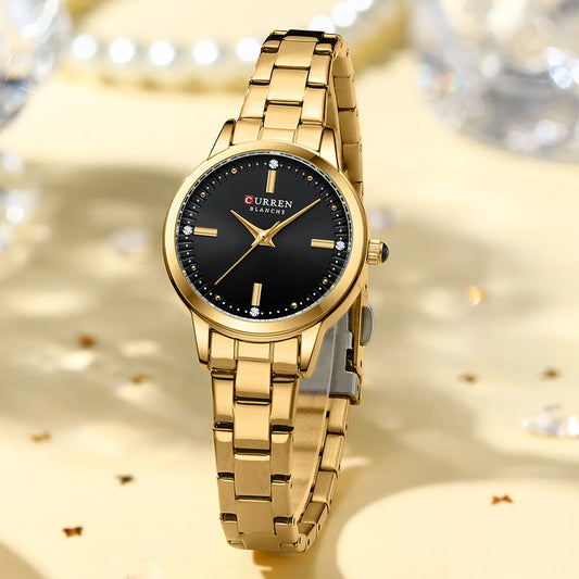 “Women’s Bracelet Watch, Simple Dial, Elegant Quartz Fashion Accessory.”